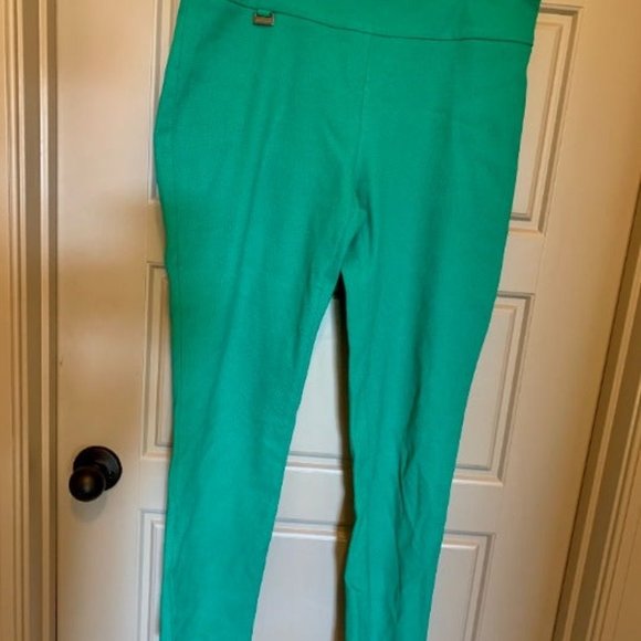 Green Tummy Control Crop Slacks - Picture 1 of 1